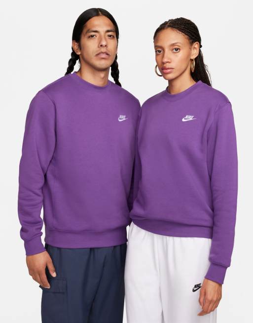 Nike purple hot sale crew neck