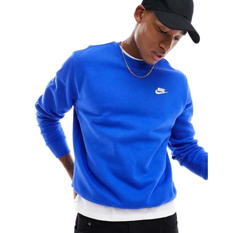 Royal blue nike crewneck sweatshirt on sale