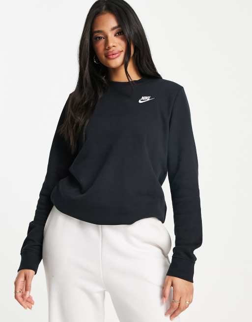 Nike - Club - Sweatshirt met ronde hals in zwart
