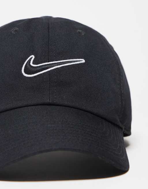 Nike Club Swoosh cap in black ASOS