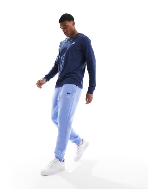 Nike Club Swoosh graphic joggers in grey - view 1