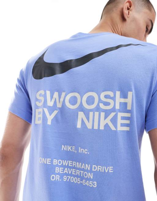 Nike Club Swoosh graphic t-shirt in light blue
