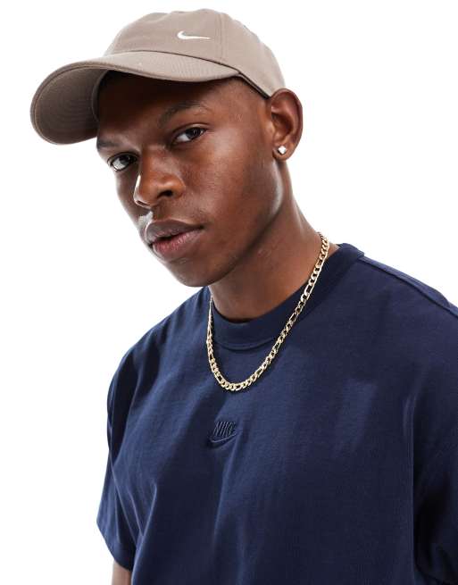 Nike Club swoosh hat in brown