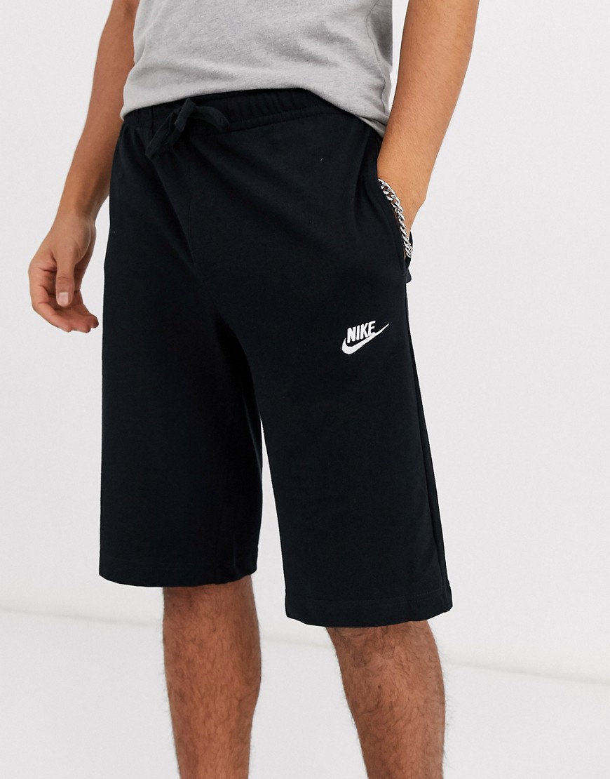 Nike Club Swoosh jersey shorts In black