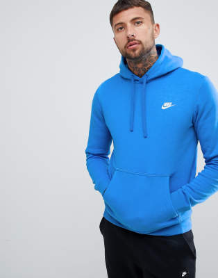 nike club pullover hoodie blue