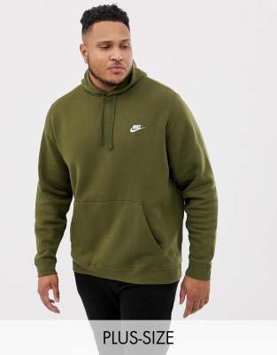 nike swoosh overhead hoodie green