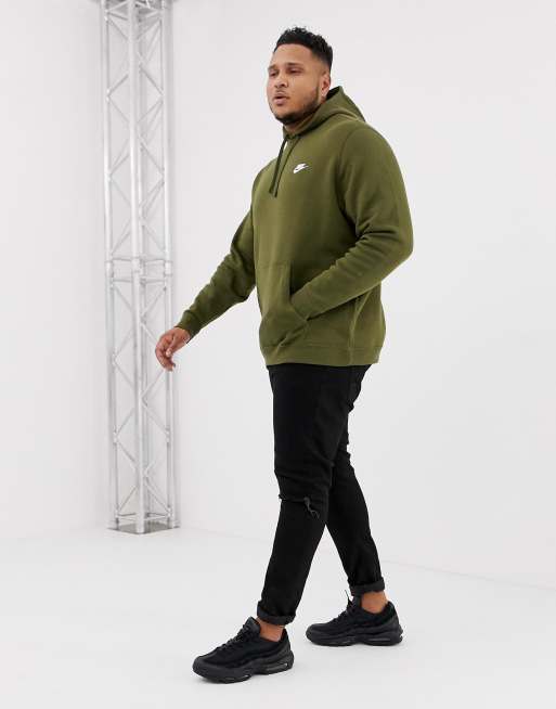 Nike Club Swoosh Pullover Hoodie In Green 804346-395 ASOS
