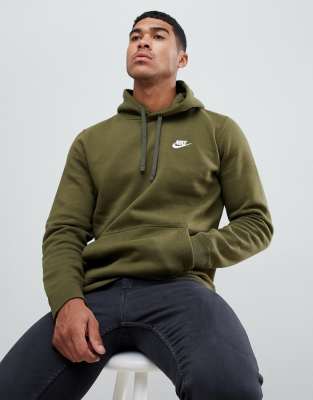 nike club hoodie in green