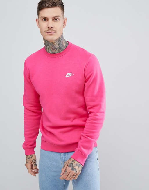 Nike club swoosh on sale sweatshirt in pink