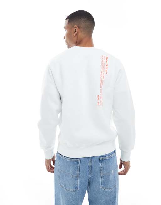 ★関税込★NIKE★Team Club Swoosh Sweatshirt★スウェット★ Nike Club swoosh sweatshirt in white & pink | ASOS