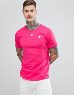 Nike - Club - Swoosh T-shirt in roze 827021-675