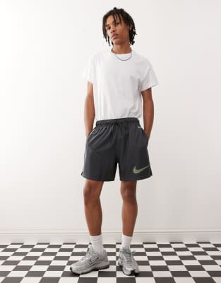 Nike Club Swoosh Woven Shorts In Black