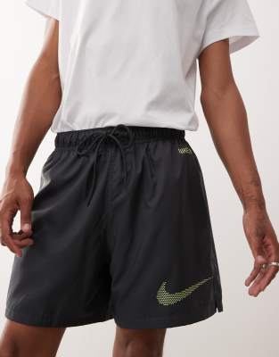Nike Club Swoosh Woven Shorts In Black