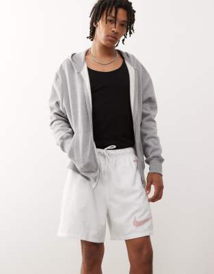 Nike Club Swoosh Woven Shorts In Gray