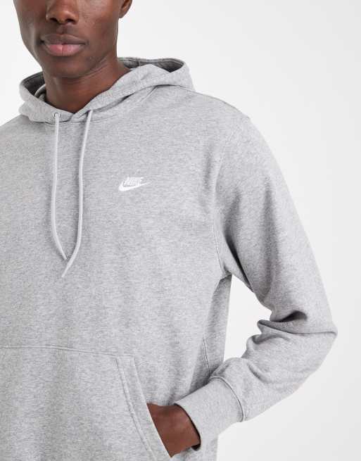 Nike Club – Szara bluza z kapturem z french terry, 5 z 5