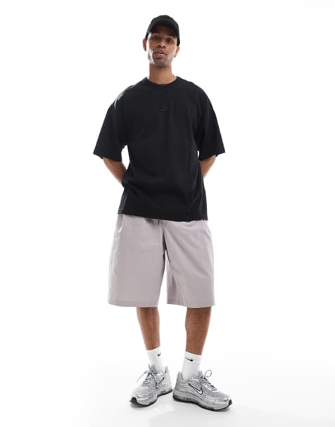 Nike Club Woven oversized shorts in grey