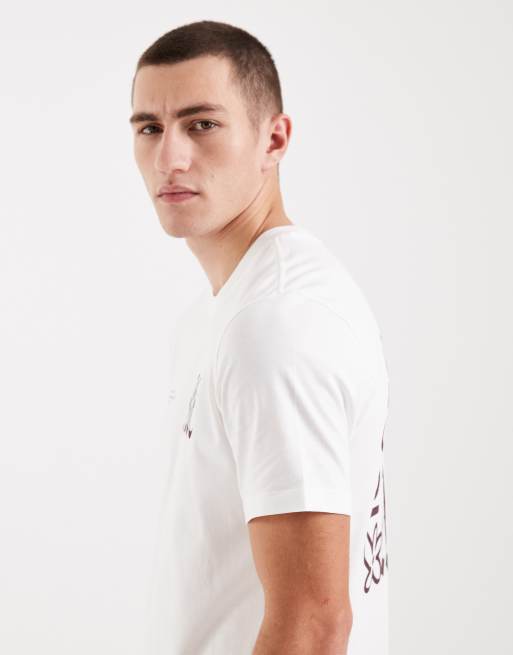 Nike - Club - T-shirt bianca con stampa grafica sul retro, 4 di 5