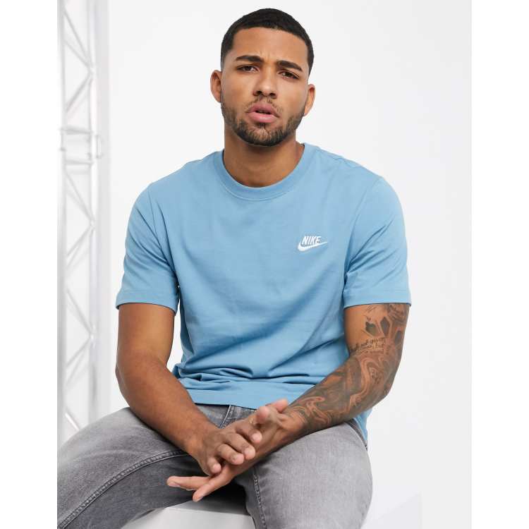 Nike Club T shirt Bleu clair ASOS