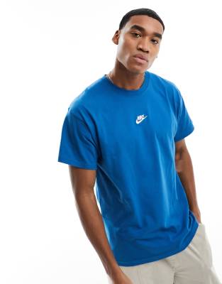 Nike Club t-shirt in blue - ASOS Price Checker