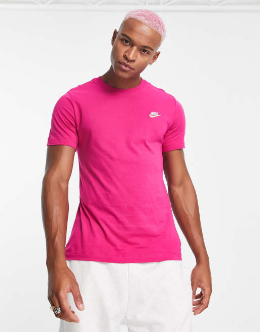 Nike Club t shirt in active pink