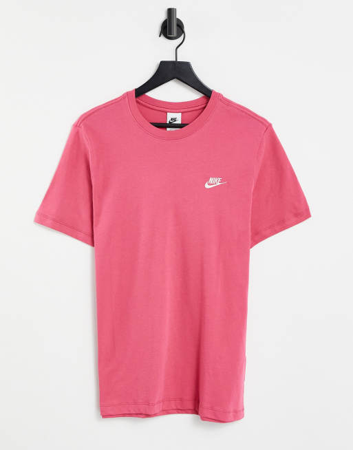 Nike Club tshirt in archaeo pink ASOS