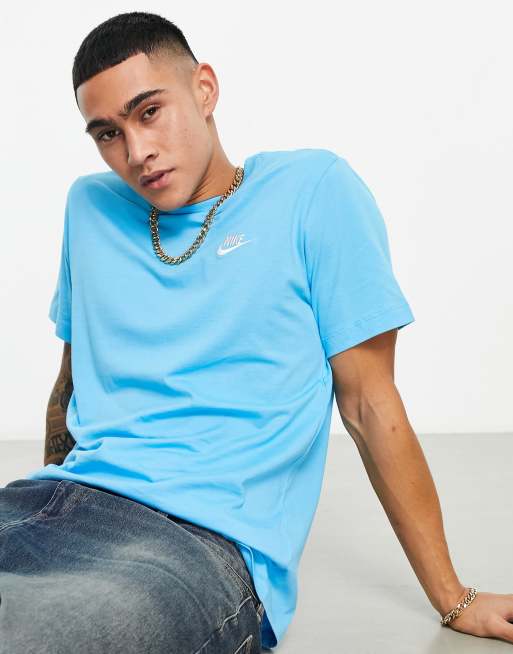 Tee shirt outlet bleu nike