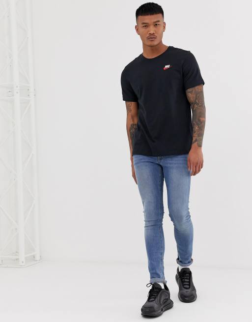 Nike Club t shirt in black ASOS