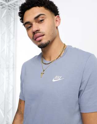 nike club t shirt light blue