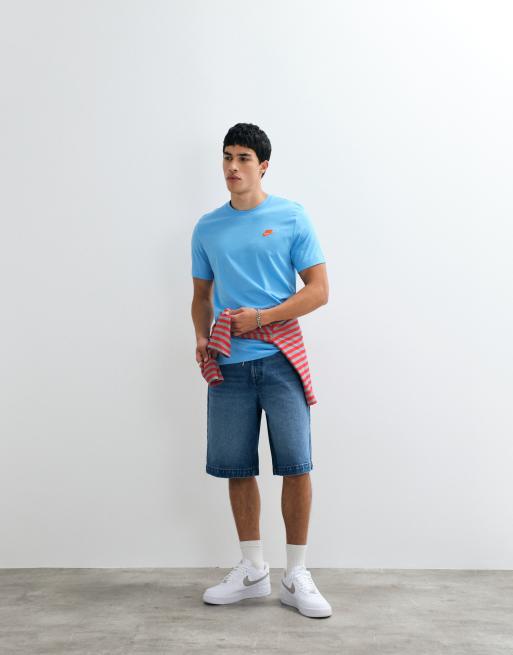 Nike Club t-shirt in blue, 4 of 5