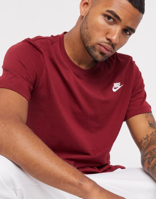 Burgundy nike shop shirt