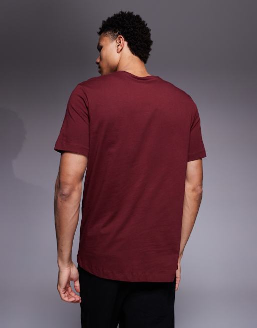 Nike Club T-shirt in dark red, 4 of 5