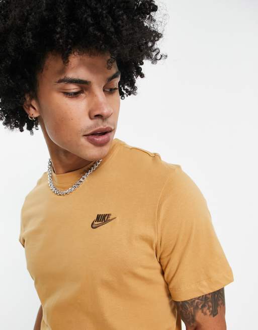 Mens gold 2025 nike shirt