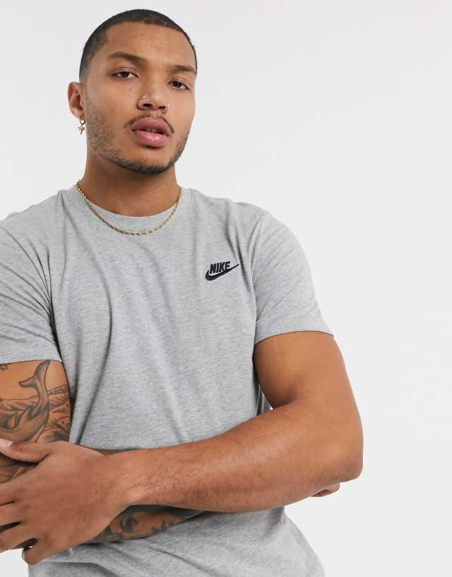 Nike Club t-shirt in gray heather