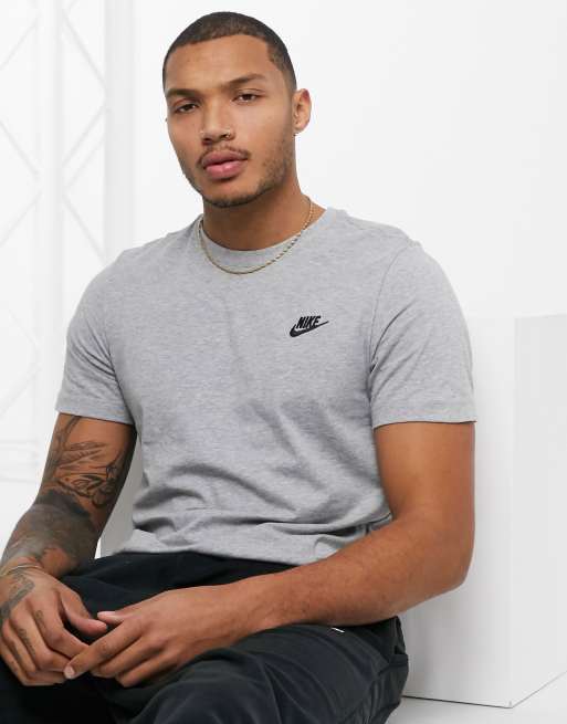 Nike Club t shirt in gray heather