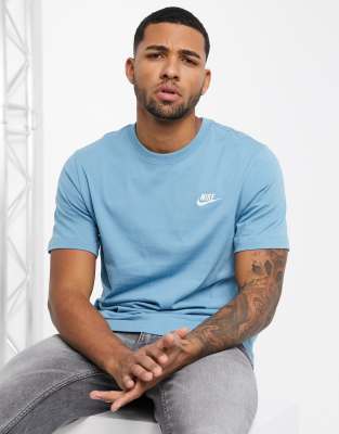 light blue nike tee