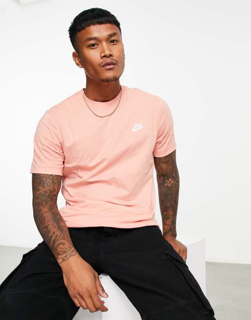 Nike Club T shirt in light coral