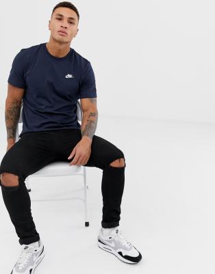 nike t shirt navy