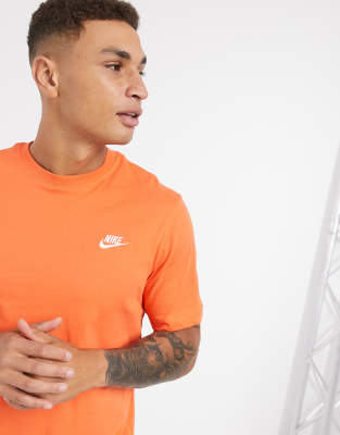 orange nike tee shirt