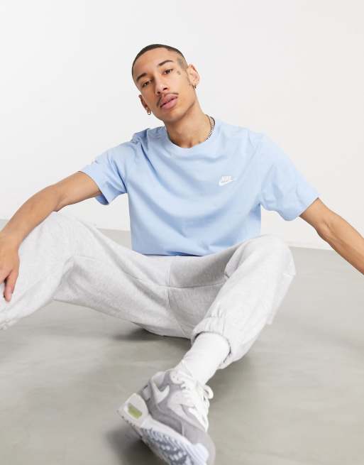 Nike Club cuffed sweatpants in pale blue