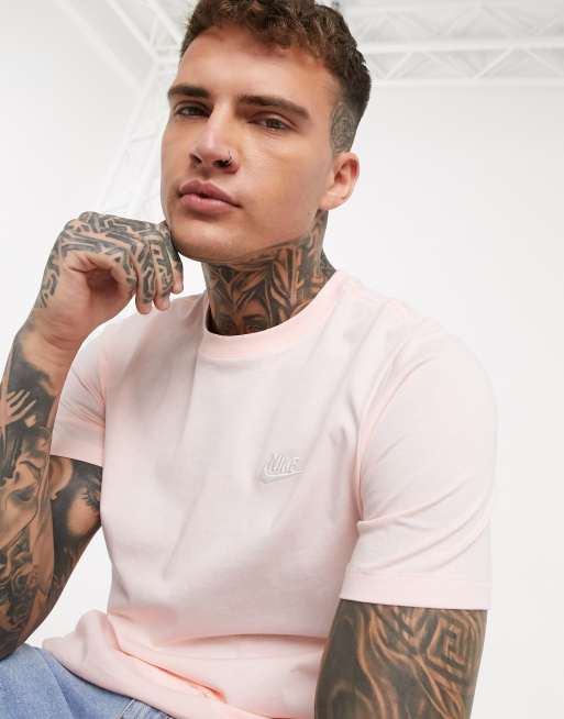 Nike Club t shirt in pale pink