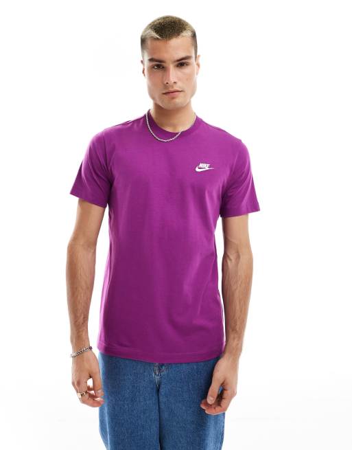 Nike Club t shirt in purple ASOS