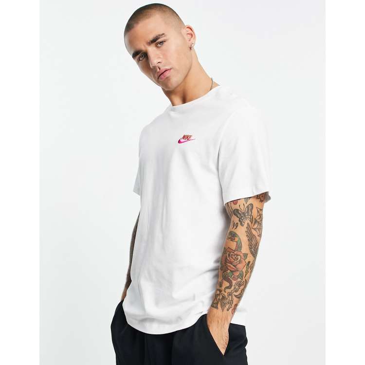 ◇NASTY FANCY CLUB◇ FY Patch Stripe Raglan Tee WHITEF25QB08 Nike Club t-shirt in white with orange logo | ASOS