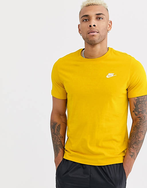 Nike Club t-shirt in yellow | ASOS