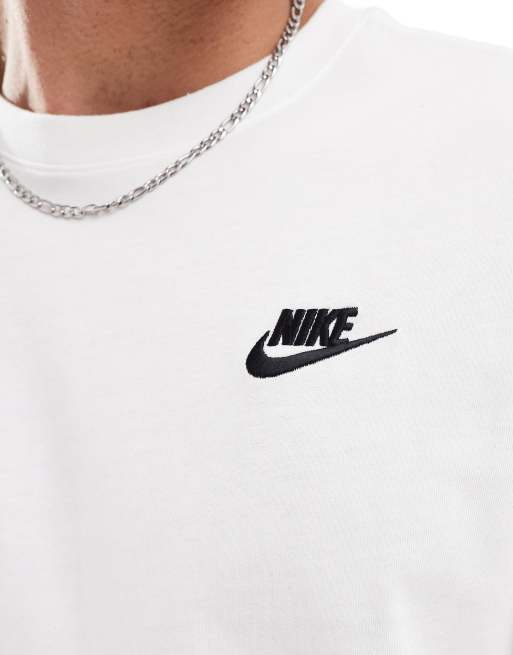Nike - Club - T-shirt met lange mouwen in wit, 2 van 4