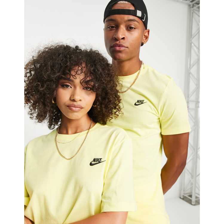 T shirt 2025 nike femme jaune