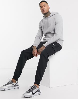 nike club cuffed joggers black