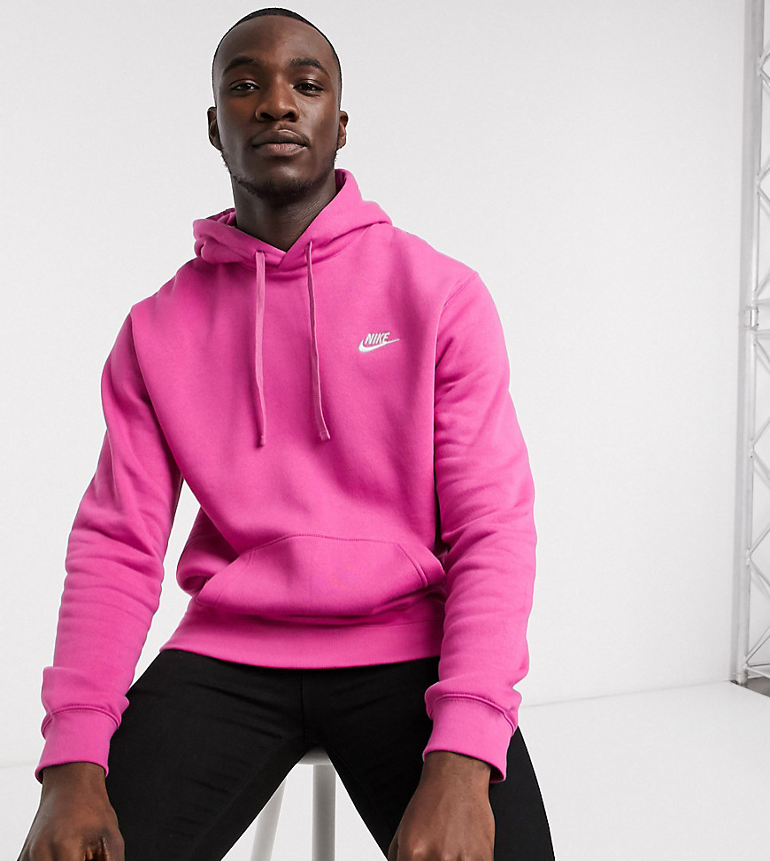 Nike Club Tall - Felpa con cappuccio rosa