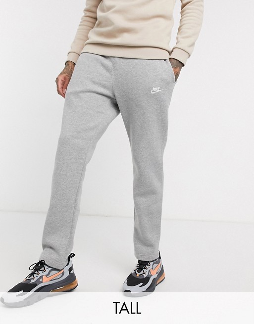 Nike Club Tall straight leg joggers in dark grey