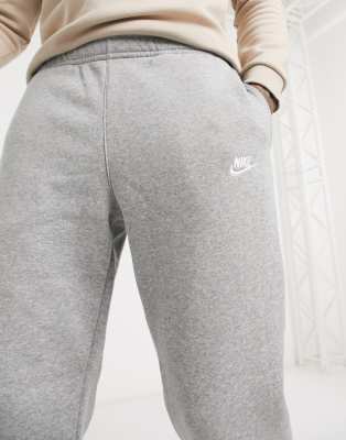 nike club straight leg joggers in grey