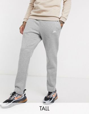 nike club straight leg joggers in grey